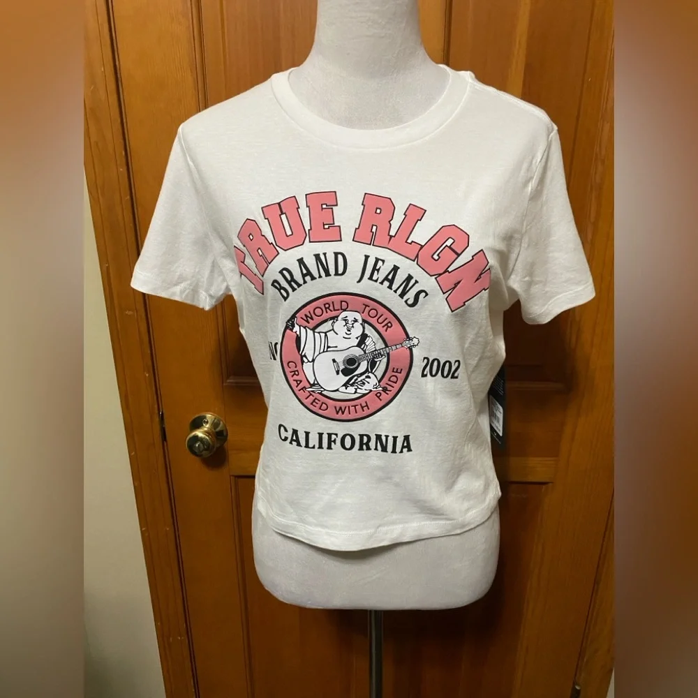 NWT True Religion Women's White Graphic Tee - Picture 3 of 4